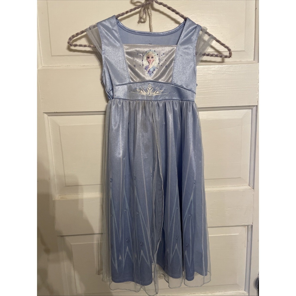 Disney Princess Frozen II 4T Long Nightgown‎ Sleep Pjama Elsa Tulle Skirt